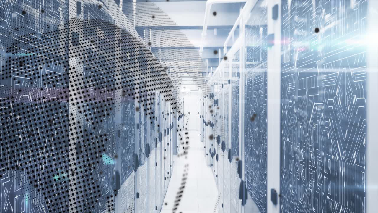 Animation of and data processing over empty and server room