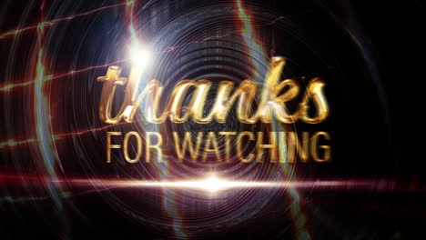 thanks for watching cinematic trailer background with optical flares digital sci-fi hi-tech concept. 4k 3d seamless loop science futuristic technology video cover. thank you for watching trailer.