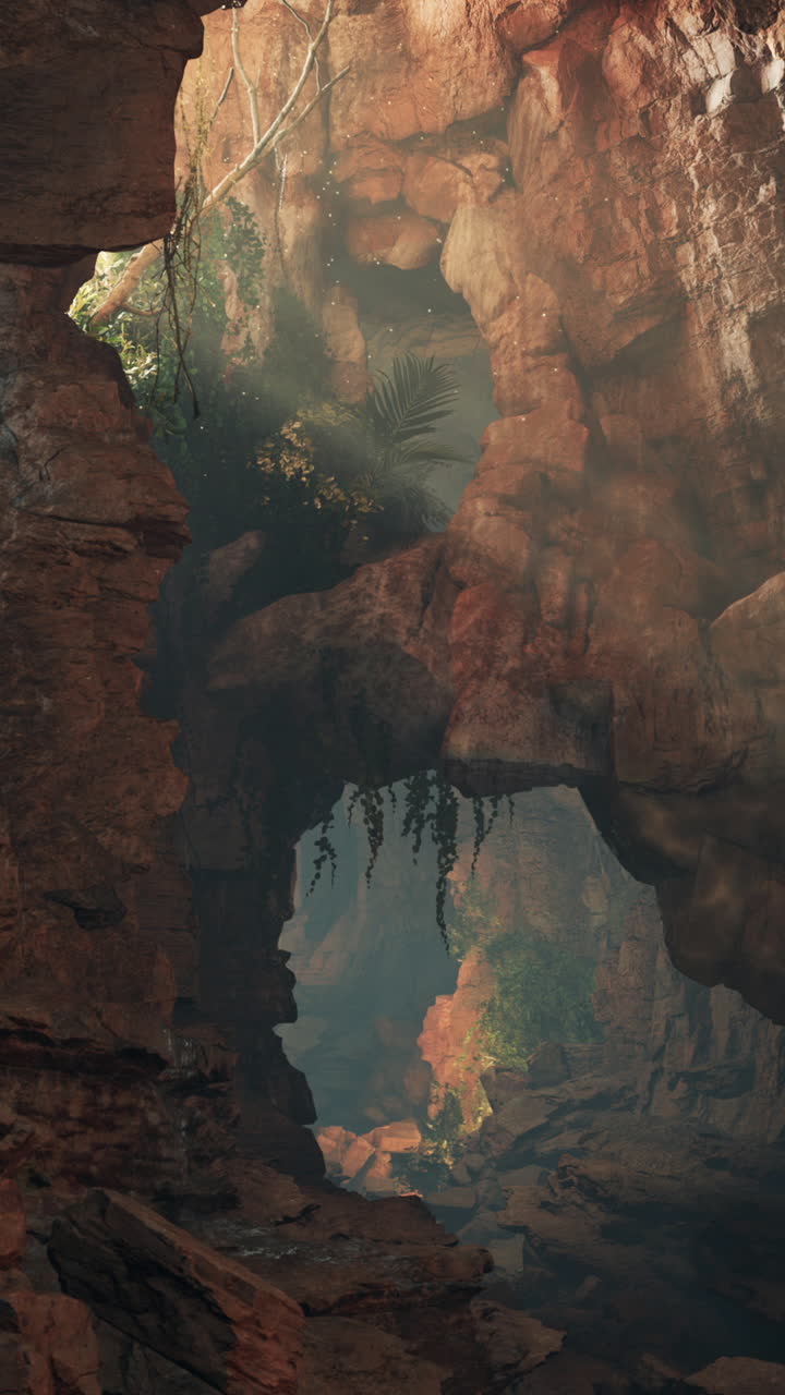 una hermosa cueva en la jungla