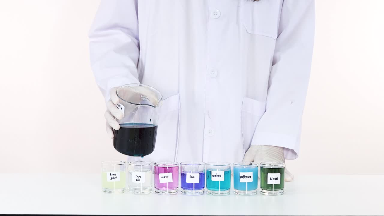 나비 파이 꽃과 함께 ph 변화를 보여줍니다.