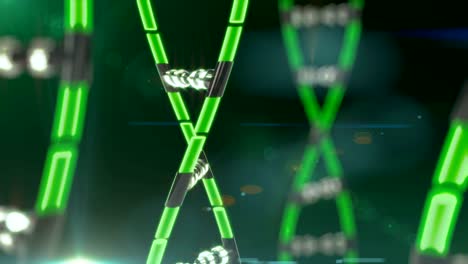 futuristic tech dna strand rotating on screen, ai, robots, cyborgs creation