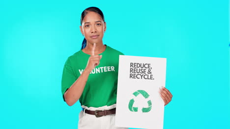 Porträt,-Poster-Und-Recycling-Mit-Einer-Frau