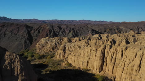 descending drone footage of charyn canyon, kazakhstan