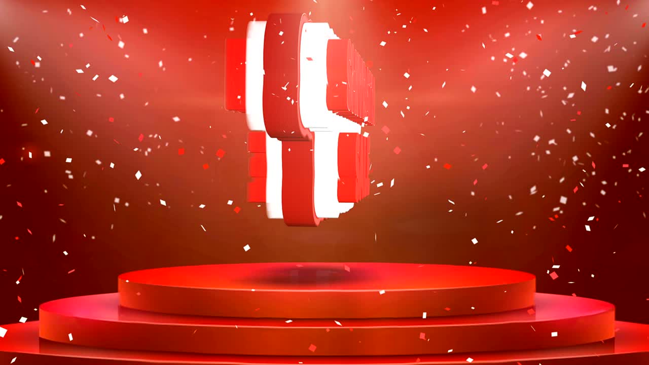 shivratri venta texto animación escenario podio confeti bucle animación