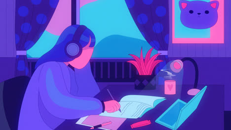 gráfico de movimiento de ilustraciones de lo-fi dibujadas a mano