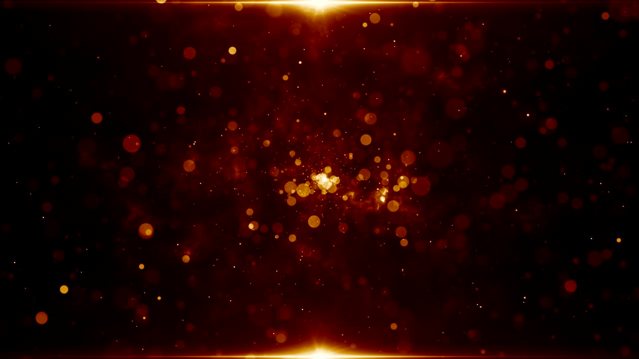 particelle di polvere astratto luce bokeh titoli di movimento ciclo di sfondo cinematografico