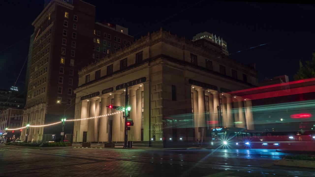 This video is about a time lapse of traffic in downtown Houston. This video was filmed in 4k for best image quality.