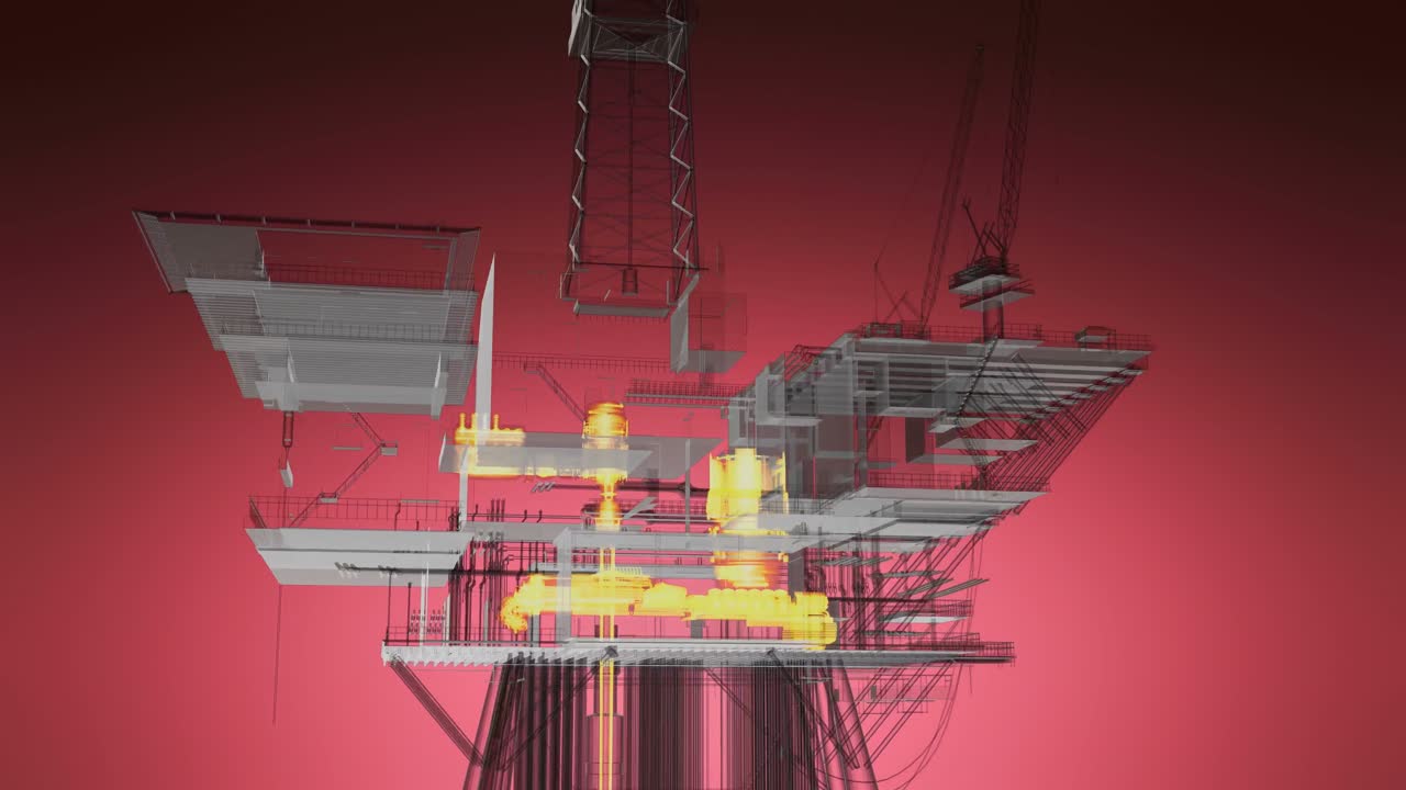 plataforma de procesamiento central de petróleo y gas de bucle giratorio