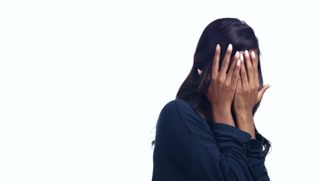 두려움, 인디언 여성과 공포의 얼굴을 닫는