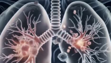 exploring the intricate structures of human lungs: an insight into the respiratory system's complexity through detailed visualization of alveoli and bronchi