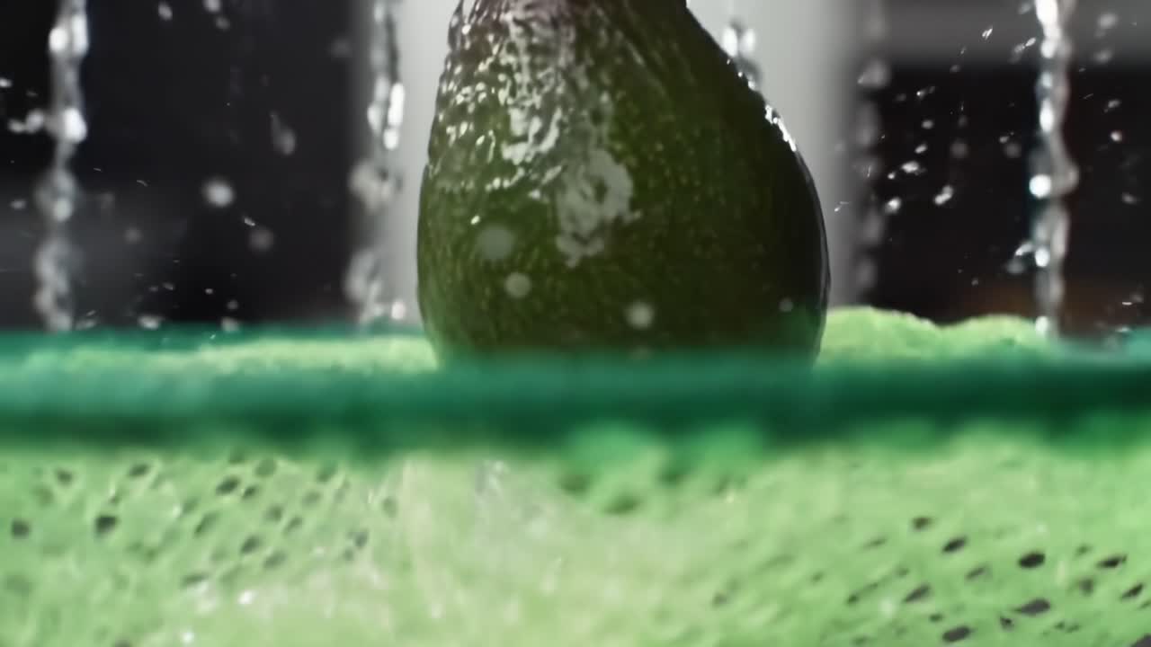 Washing Fresh Avocados in a Kitchen Sink During Meal Preparation