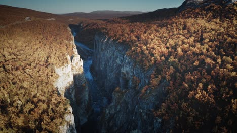 aerial view of the silfar canyon, norway