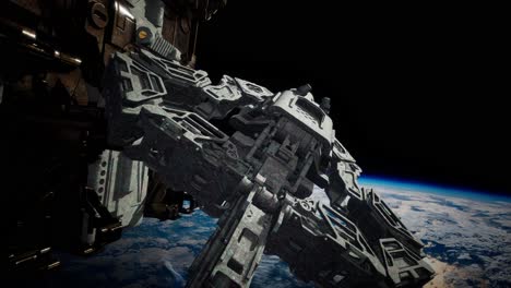 una enorme nave espacial muy detallada