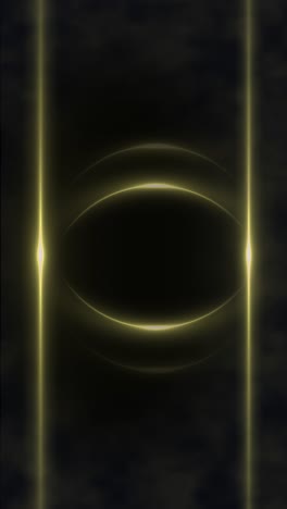 golden pattern vertical glowing lines circular luminous rings abstract symmetry shining futuristic