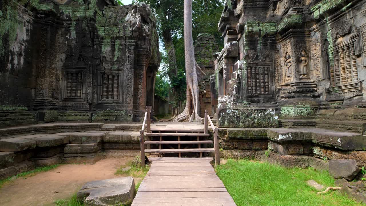 Ruins of Ta Prohm Tomb Raider film location temple in Cambodia Angkor Wat