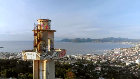 aerial shot of cannes