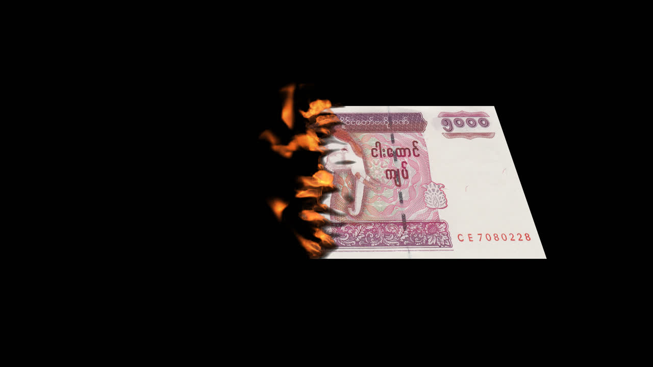 Burning Myanmar Kyat