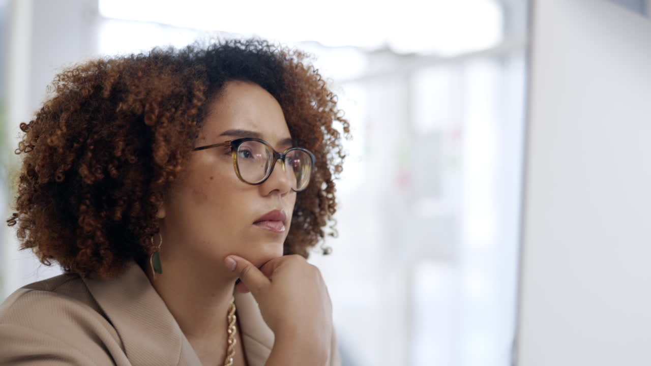 Business, stress and woman with burnout