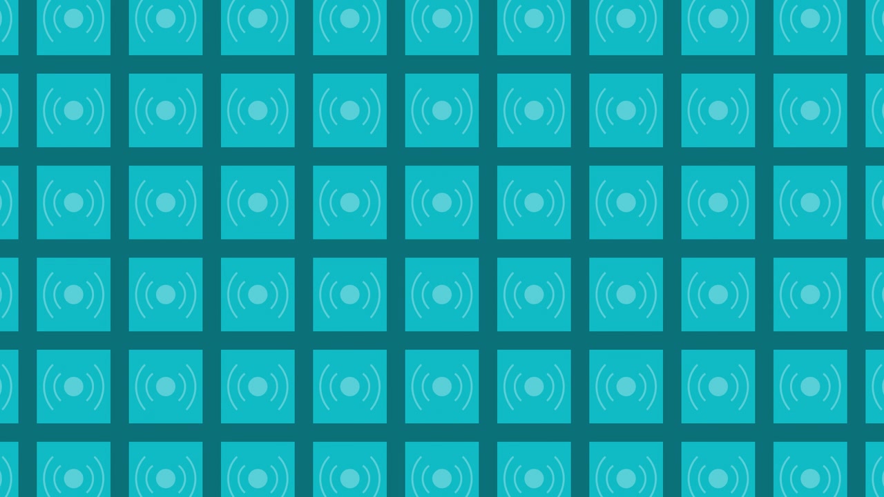 Teal Isometric Grid Pattern