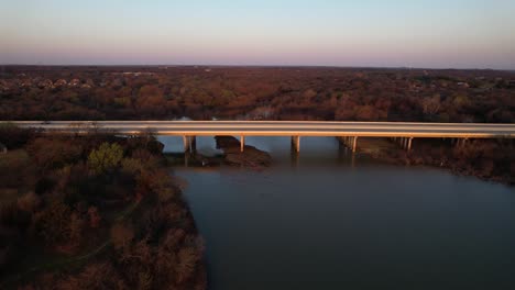 aerial footage of poindexter branch on lake lewisville in texas