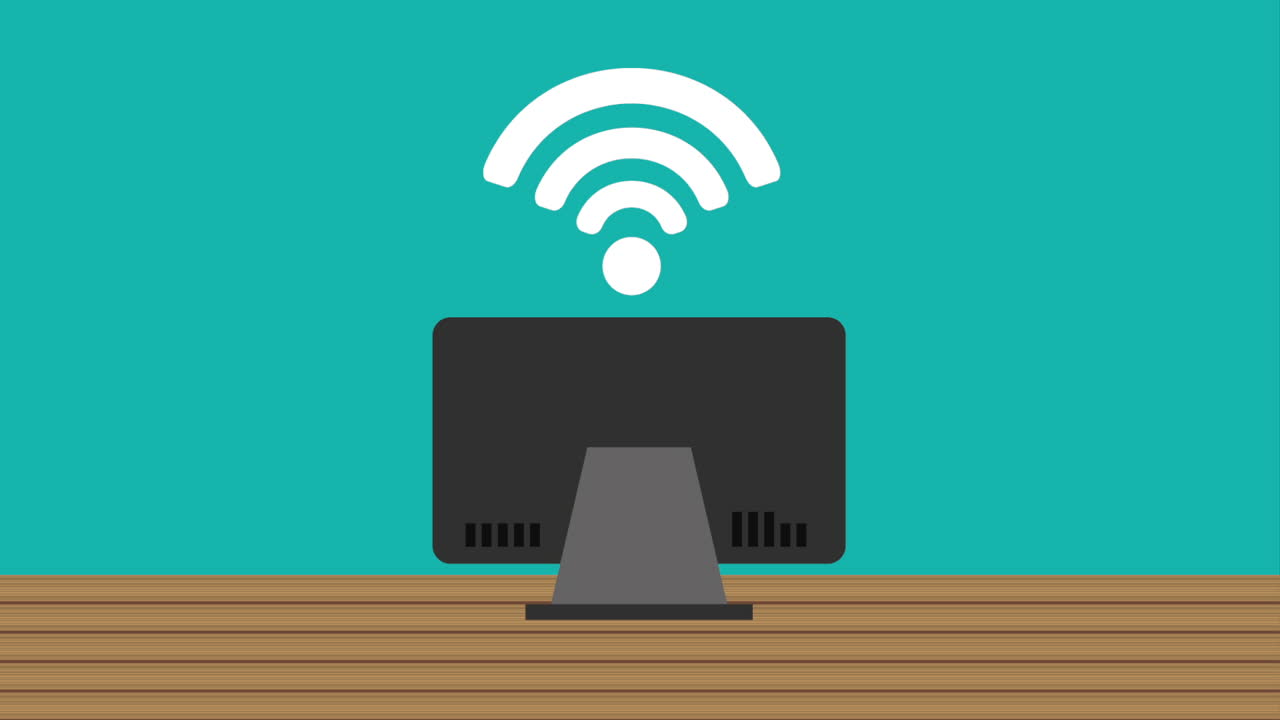 computadora con conexión wi-fi