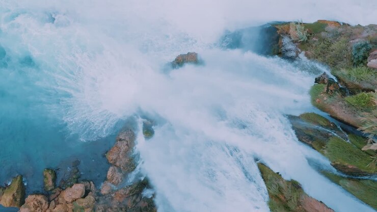 Aerial View of a Waterfall