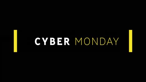 Texto-Blanco-Y-Amarillo-Del-Cyber-Monday-Que-Aparece-En-La-Pantalla-Negra-4k