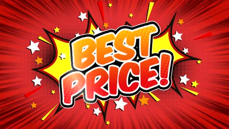 best price - comic style text