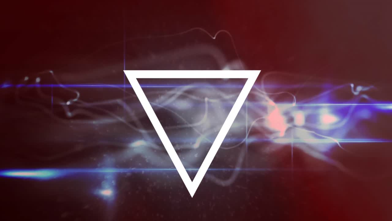 animación de formas geométricas y patrón dinámico de humo en el espacio