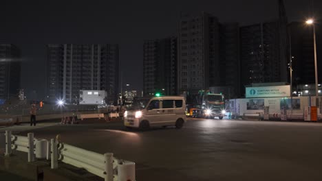 도쿄 하루미 재개발 지역 야간 전망 2022년 6월