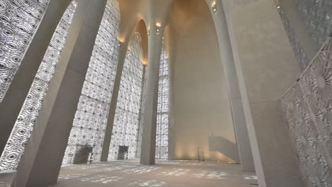 inside view of the mosque of the abrahamic family house in abu dhabi