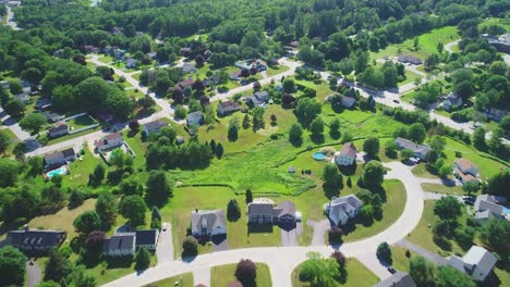 Birds-eye-view-of-rich-green-Neighborhood