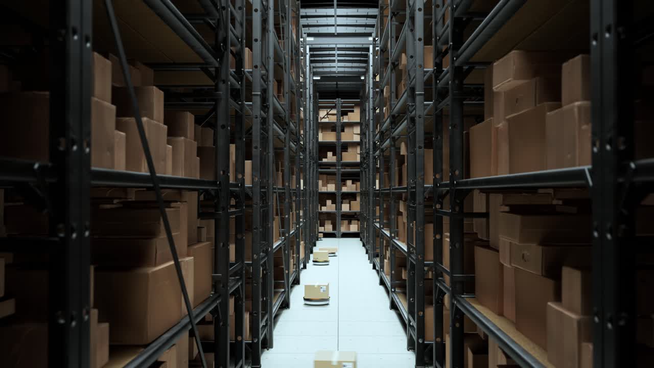 interior del almacén automatizado