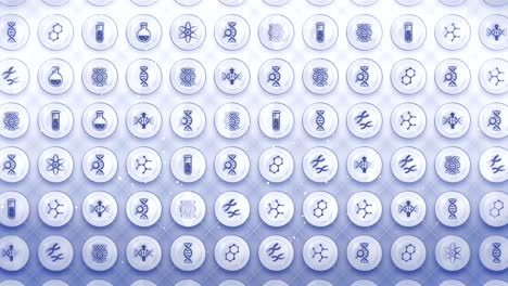 set of genetic icons, biotechnology background, cg loop animation,