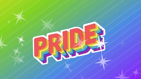 Animation-of-pride-text-over-stars-and-rainbow-background