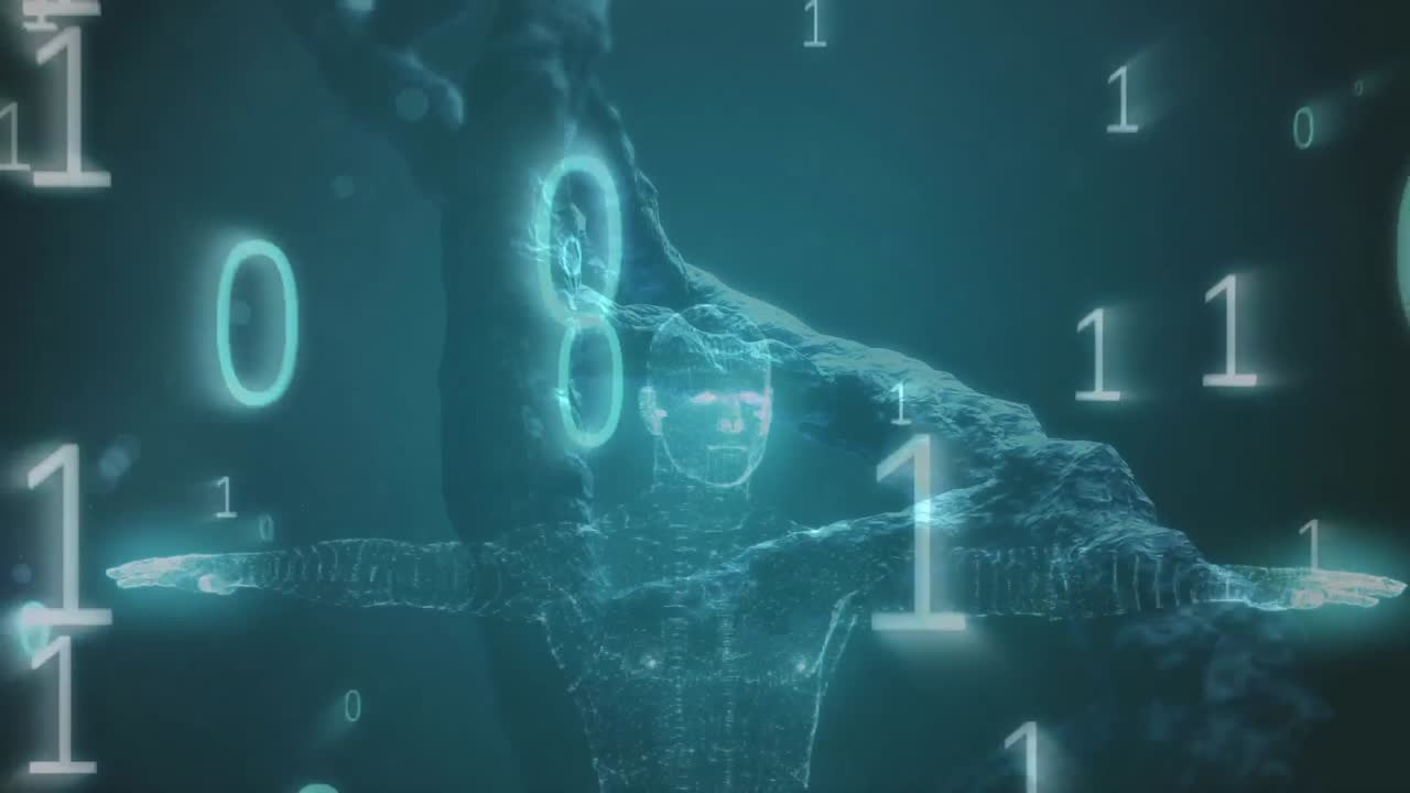 인간의 몸이 회전하고 있습니다.