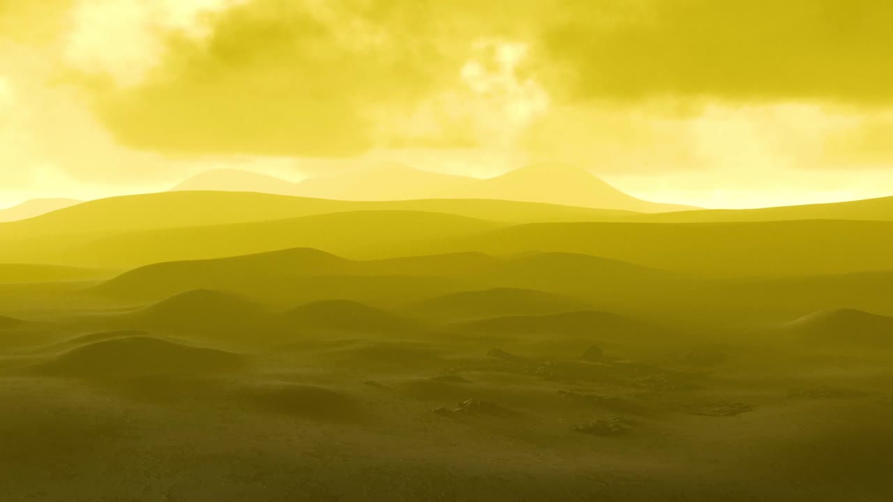 금성 표면의 3d 애니메이션, 번개 타격