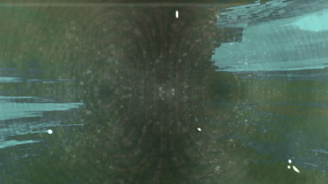 animación de la distorsión azul sobre el fondo gris dañado y los anillos de refracción