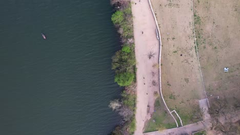 Kayaker-in-Colorado-River-Austin,-TX