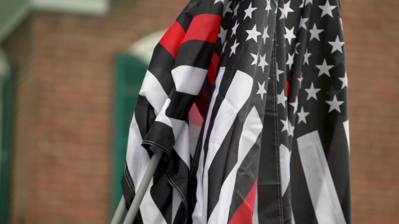 Thin Red Line American Flag