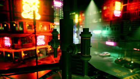 cyberpunk city at night