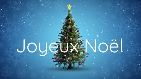 joyeux noã«l written over christmas tree