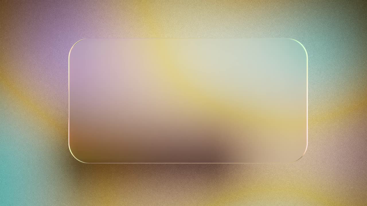 Modern Glassmorphism Rectangle Overlay with Animated Gradient Background