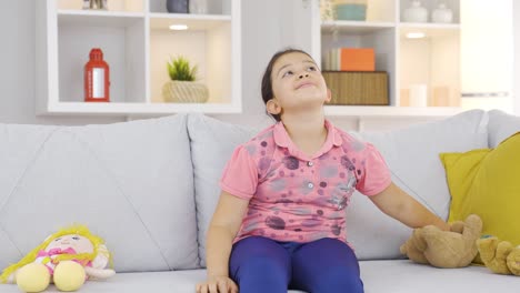 una niña tranquila y pacífica.