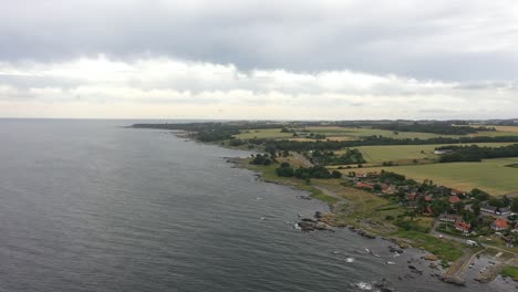 Drone-footage-over-danish-island-of-Bornholm