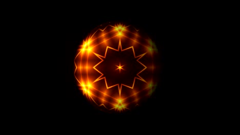esfera con abstracción fractal brillante, fondo de renderización 3d, generación por computadora