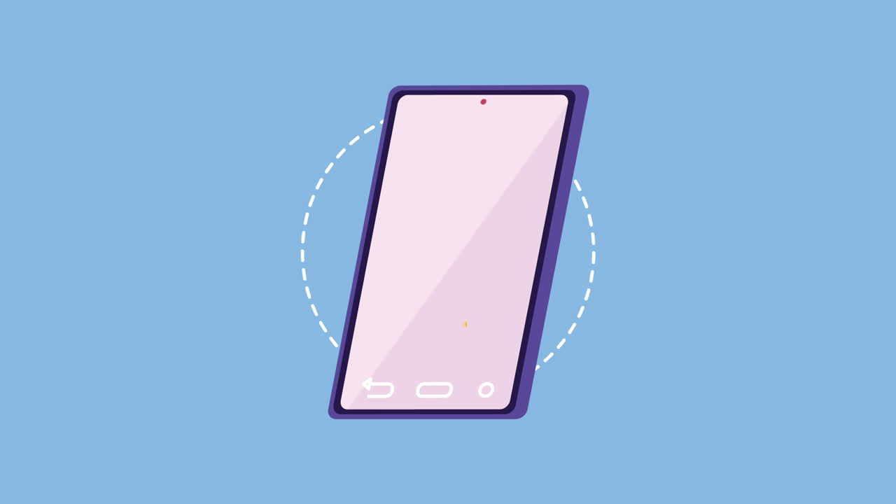 smartphone con animazione di invio di e-mail