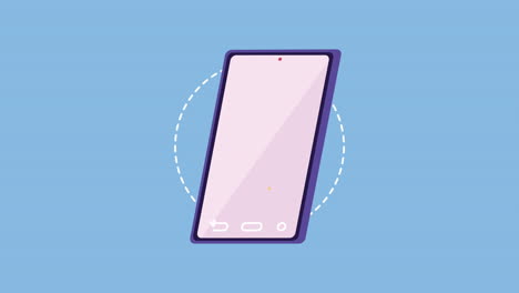 smartphone with email sending animation