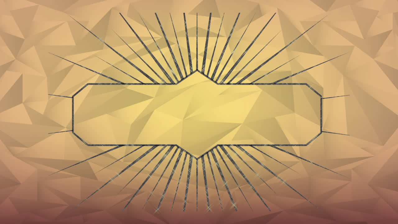 fondo geométrico vintage con marco de estandarte