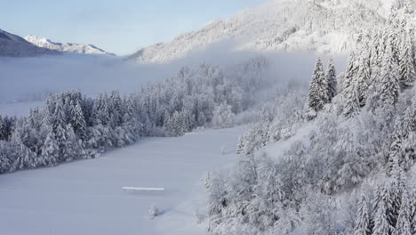 snowy alpine valley